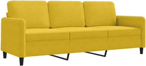 vidaXL 3-Sitzer-Sofa Gelb 180 cm Samt