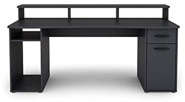 byLIVING Schreibtisch FANTASTIC / XXL Gaming-Tisch in Anthrazit / Mit viel Stauraum und einer breiten Borte auf der Tischplatte / Computer-Tisch / PC / Arbeits-Tisch / 180 x 93 x 65 cm (BxHxT)