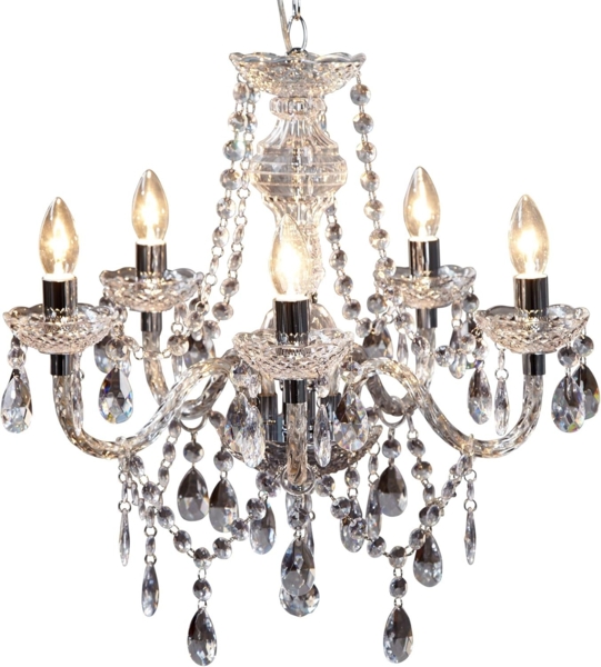 riess-ambiente Kronleuchter CRYSTAL 55cm klar, ohne Leuchtmittel, Hängelampe · Wohnzimmer · Acryl · Schlafzimmer · Barock Design