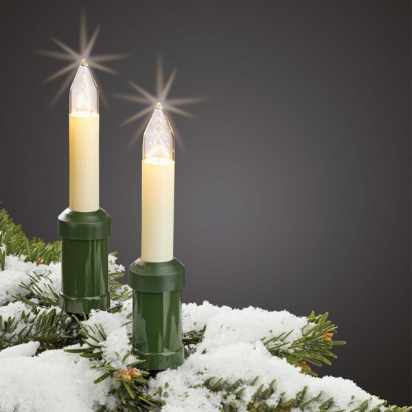 hellum Ersatz-Kerzen für Weihnachtsbaum Kerzen Lichterketten innen und außen, 3 Stück 12V 3W Schaftkerze für Lichterketten mit 20 Brennstellen, ø15mm E10/ 12V/ 3W/ 22Lumen 902037 Bild 7
