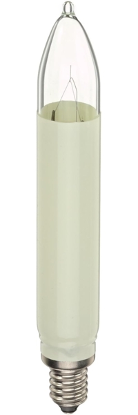 hellum Ersatz-Kerzen für Weihnachtsbaum Kerzen Lichterketten innen und außen, 3 Stück 12V 3W Schaftkerze für Lichterketten mit 20 Brennstellen, ø15mm E10/ 12V/ 3W/ 22Lumen 902037 Bild 4