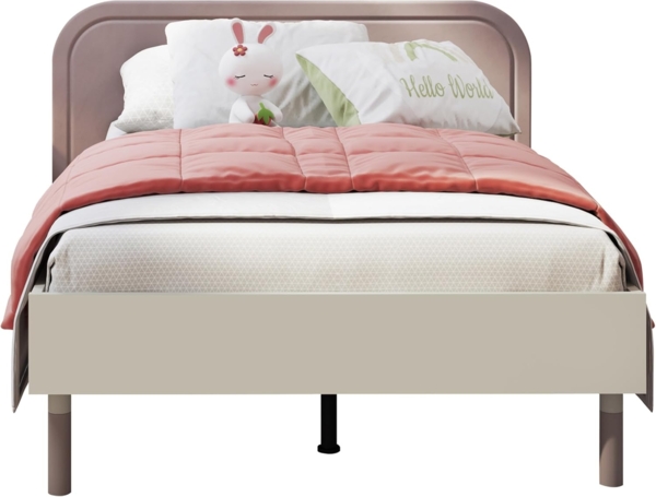 mirjan24 Jugendbett Harmony mit Lattenrost (Farbe: Cashmere / Solo 255 + Trüffel), 120x200 cm