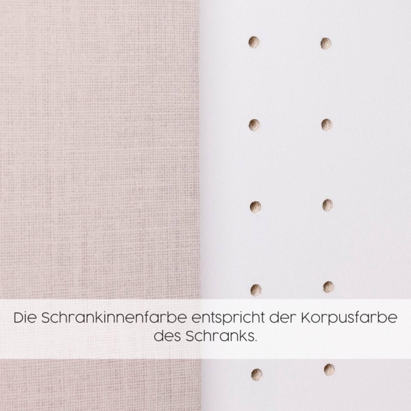 rauch Kleiderschrank Nabila, Drehtürenschrank, Garderobenschrank, 3-türig, 2 Schubkästen, mit 1 Kleiderstange und 3 Einlegeböden, Farbe Weiß/Eiche Artisan, Holz, mit Push-to-Open Funktion, 140x194x53cm Bild 11