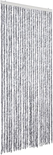 vidaXL Fliegenvorhang Weiß und Grau 100x230 cm Chenille 377376