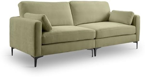 Sofa 3,5 Sitzer B/H/T: 225 x 92 x 97 cm in Grün