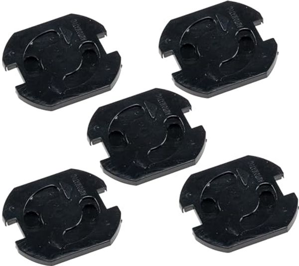 Einsteckschutz für Steckdosen, Schwarz mit Drehmechanik, 5er-Set