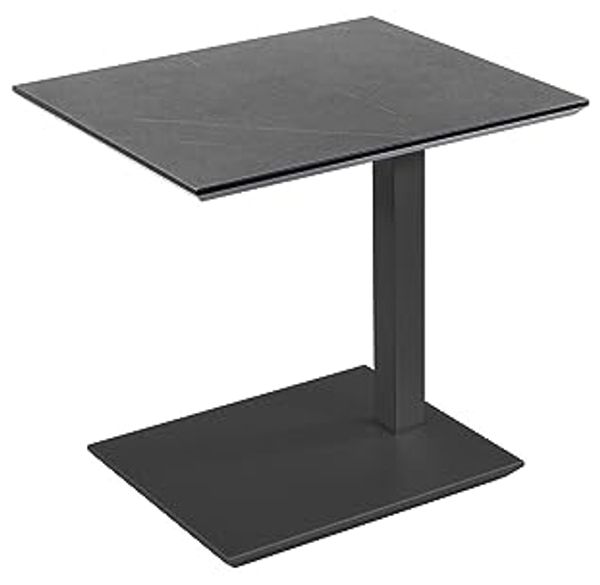 Beistelltisch Cerelia 55x47x54 höhenverstellbar Anthrazit/Marmara Nero 16253
