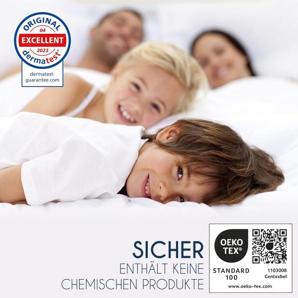 Matratzenschoner 150x200 cm Wasserdicht Made in EU und Oeko-TEX Zertifiziert von Dreamzie - Atmungsaktive Matratzenauflage Bild 6