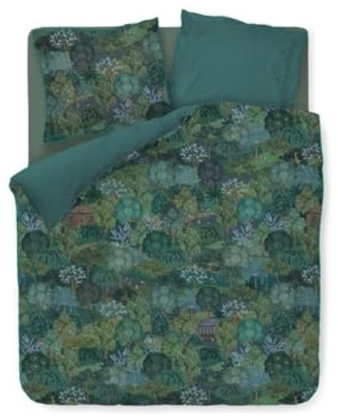 Pip Studio Bettwäsche Jardin de Noche Dark Blue Perkal 200 x 200 + 2x 80 x 80 cm