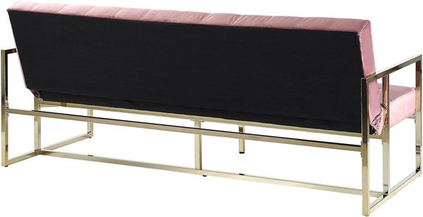 Schlafsofa 3-Sitzer Samtstoff rosa MARSTAL Bild 6