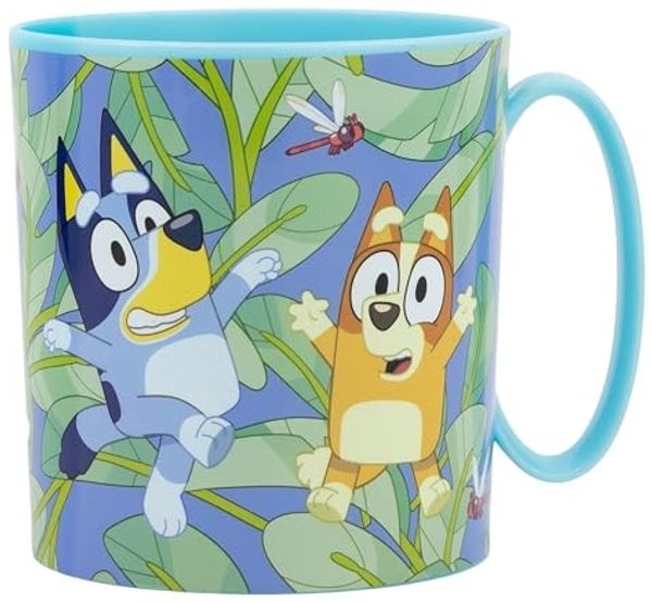 Bluey Becher Mikrowellengeeigneter Kunststoffbecher 390 ml – Motivbecher für Kinder