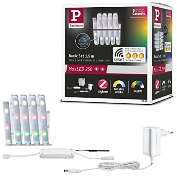 Paulmann 78865 MaxLED 250 Smart Home Zigbee RGBW Basisset beschichtet 1,5m IP44