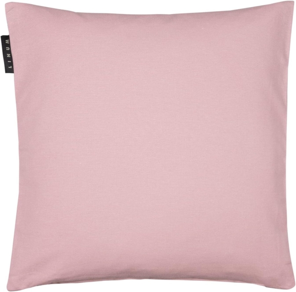 LINUM ANNABELL Elegant Kissenhülle 40x40 cm, 100% Baumwolle, Maschinenwaschbar, Altrosa