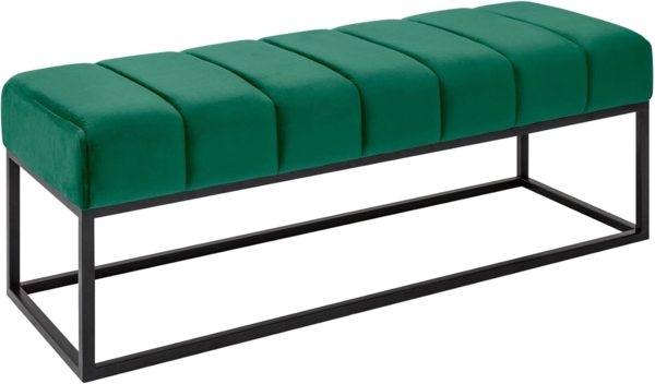 riess-ambiente Polsterbank PETIT BEAUTÉ 108cm smaragdgrün / schwarz (Einzelartikel, 1-St), Flur · Samt · Metall · Schlafzimmer