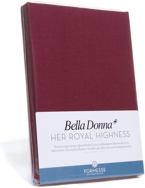 Formesse Bella-Donna Jersey Spannbettlaken|120x200 - 130x220 cm| cabernet