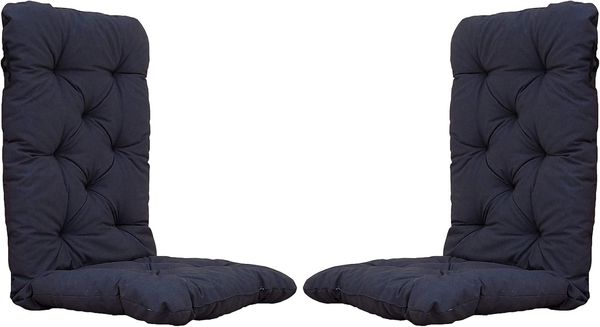 Chicreat Set mit 2 Hochlehnersesseln, 120 x 50 x 8 cm, Dunkelgrau