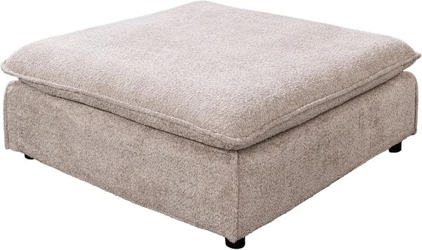 riess-ambiente Fußhocker HEAVEN 100cm beige · Hussensofa inkl. Kissen und abnehmbaren Bezug (Einzelartikel, 1 St), Wohnzimmer-Hocker · Bouclé-Bezug · Federkern-Polsterung · Landhausstil