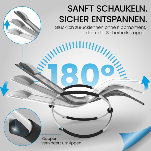 aktivshop Gartenliege klappbar, Sonnenliege Bild 4