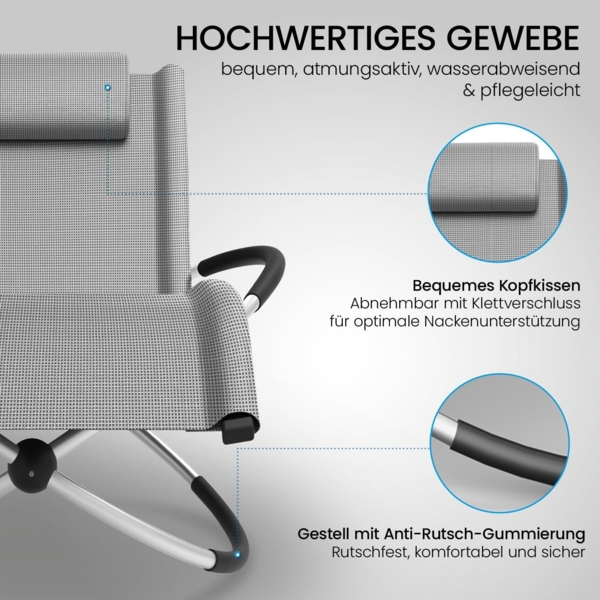 aktivshop Gartenliege klappbar, Sonnenliege Bild 5