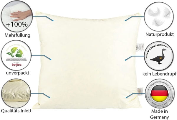 Polster Federkissen 100% Mehrfüllung ca. 50x60 cm beties „PublikPrall“ Bild 3