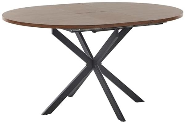 Ausziehbarer Esstisch FRIONA Dunkelbraun 110 140 cm 110 cm
