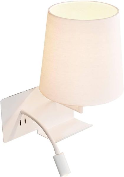 SLV No. 1003460 SOMNILA FLEX Indoor LED Wandaufbauleuchte 3000K weiß Version rechts inkl. USB