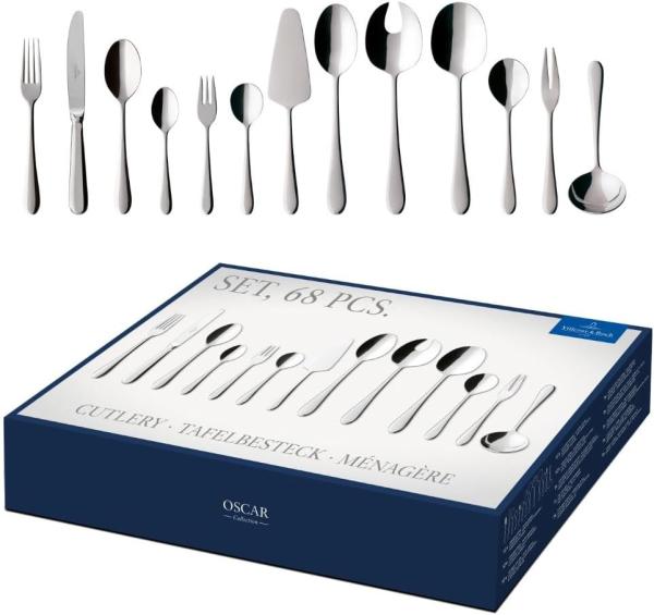 Tafelbesteck 68tlg. 44x29x9cm Oscar Villeroy und Boch Menü-Besteck-Set, Spülmaschinenfest