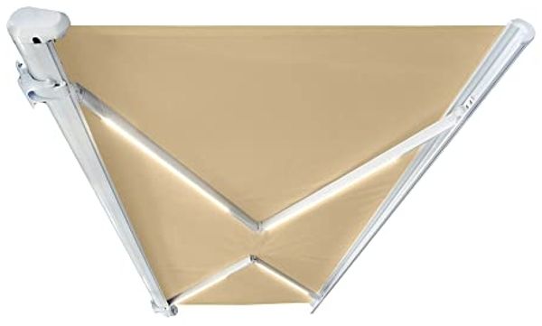 HOME DELUXE 'ELOS V2',Vollkassettenmarkise LED, sandfarben, Maße: 585x300 cm Bild 4