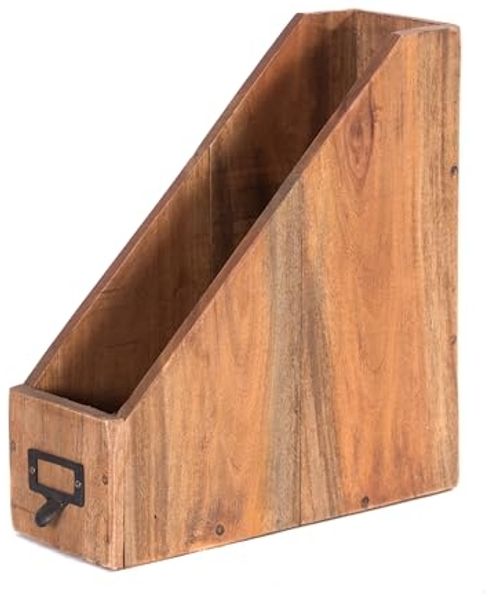 DESIGN DELIGHTS Aufbewahrungsbox STEHSAMMLER "NOTA", Altholz massiv Holz, 30 cm, Stehordner