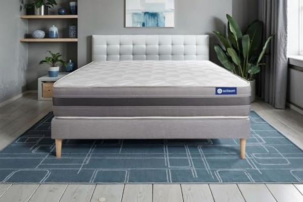 Actiflex relax matratze 120x220 cm + Bettgestell mit lattenrost - Dicke : 24cm - Taschenfederkern und Memory-schaum - H3