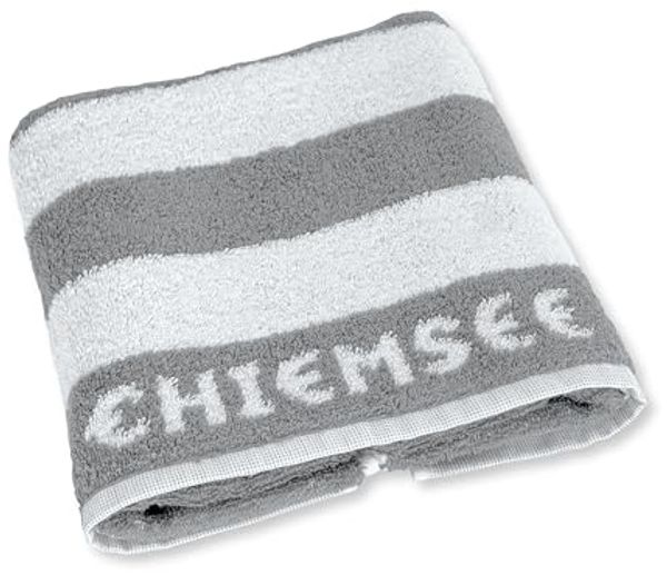 Chiemsee Saunatuch 100% Baumwolle, 80 x 200 cm, Frottier, gestreift, Logo-Schriftzug
