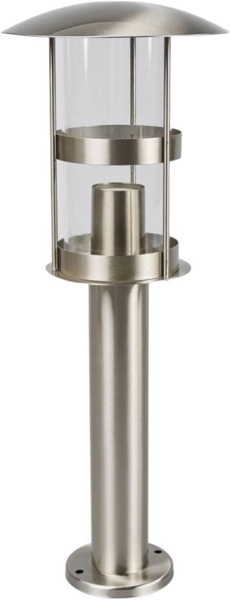 Lindby Außen-Stehlampe Noemi, Edelstahl Alu IP44, 1 x 60 W