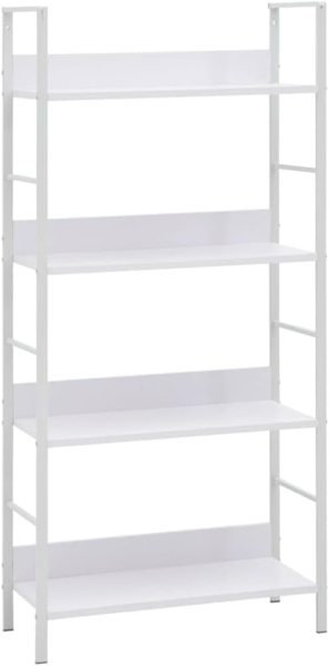 vidaXL Bücherregal 4 Regalböden Weiß 60×27,6×124,5 cm Holzwerkstoff 288224