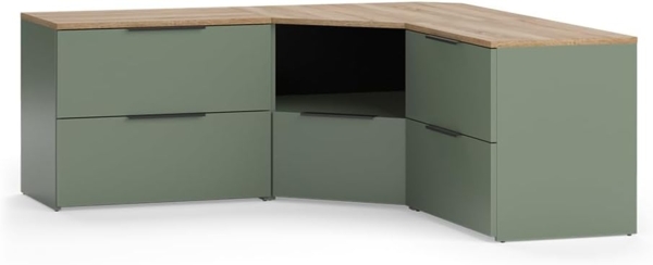 Wohnwand Wido Grün 3 Teile Vicco