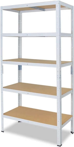 shelfplaza HOME 180x110x30 cm Schwerlastregal in weiß mit 5 Böden und 175 kg Traglast pro Boden Bild 7