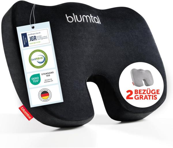 Blumtal Sitzkissen Ergonomisches Sitzkissen - in 3 Härtegraden, ideales Sitzkissen für das Auto und Büro