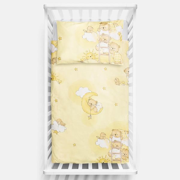 2-teiliges Baby Kinder Bettbezug 135x100 cm mit Kopfkissenbezug - Muster 3