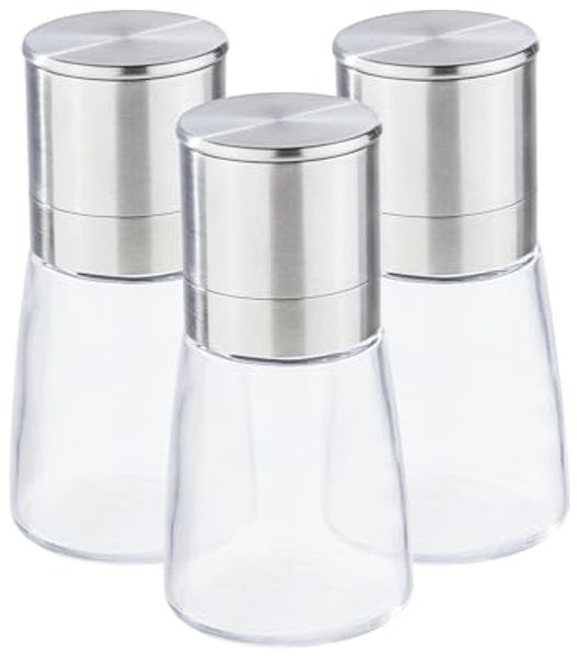 3er Set Gewürzmühlen Salzmühle Pfeffermühle Mühle Chillimühle