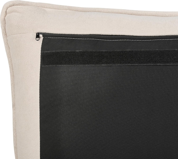 Bett mit Stauraum BAJONNA 180 x 200 cm Stoff Helles Beige Bild 9