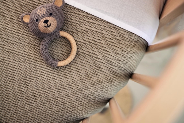 Jollein 516-522-67053 Kinderdecke Strickdecke Basic Knit Olive (100x150 cm) Bild 6