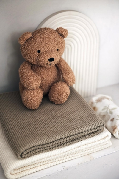 Jollein 516-522-67053 Kinderdecke Strickdecke Basic Knit Olive (100x150 cm) Bild 7