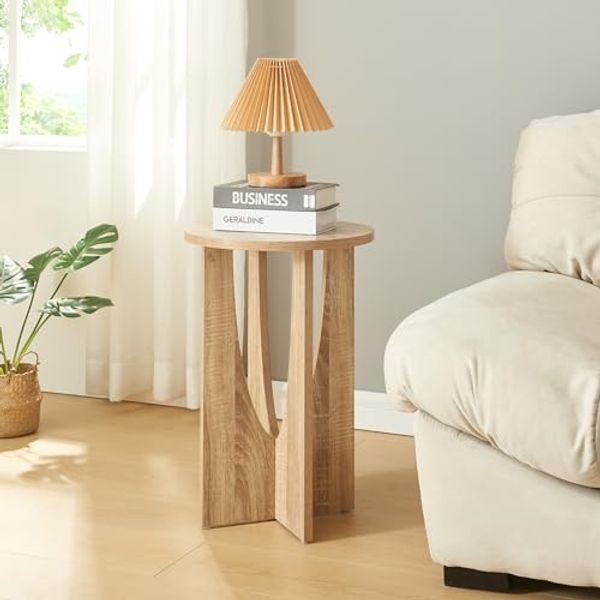 [en. casa] 'Rindal' Beistelltisch, Spanplatte eichenoptik, 38 x 38 x 56,5 cm