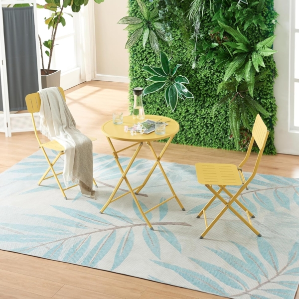 Klapptisch Sande Stahl 71xØ62 cm Gelb [en. casa] Bild 5