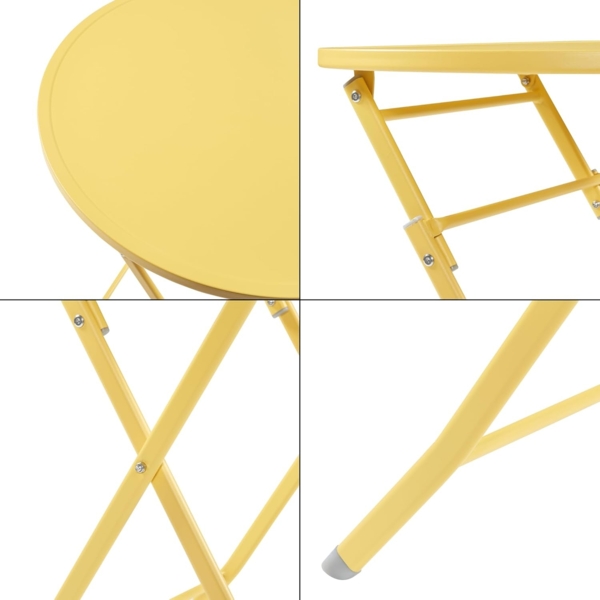 Klapptisch Sande Stahl 71xØ62 cm Gelb [en. casa] Bild 9