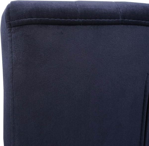 2er-Set Freischwinger HWC-L14, Besucherstuhl Konferenzstuhl Stuhl, Samt Edelstahl gebürstet ~ anthrazit-blau Bild 4