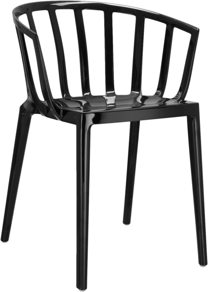 Kartell Venice Sthul, Glänzend Schwarz, Set of 2