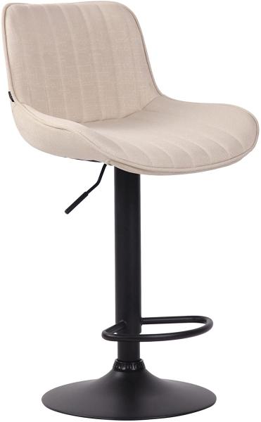 Barhocker Lentini Stoff schwarz creme