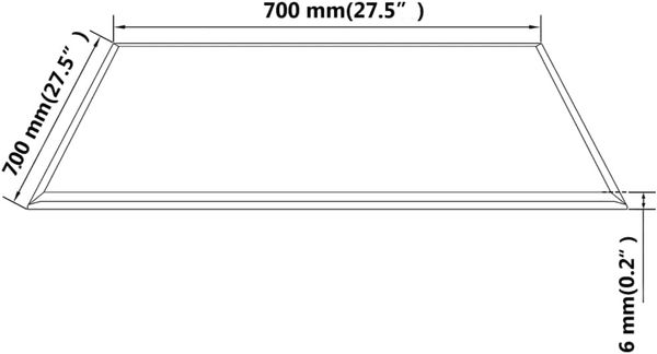 vidaXL Tischplatte aus gehärtetem Glas quadratisch 700x700 mm 243631 Bild 3