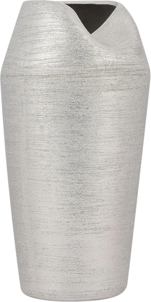 Dekovase APAMEA Steinzeug 33 cm Silber