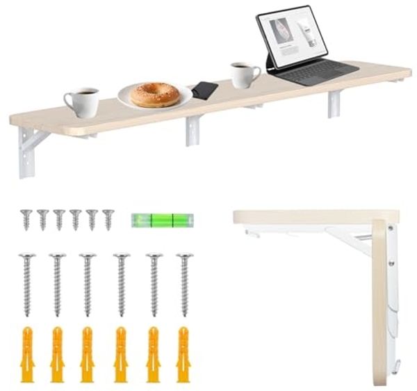 Maclean Wandregal MC-129 Klappbares Regal mit Aufsatz Schreibtisch